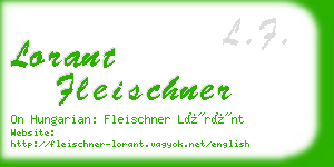 lorant fleischner business card